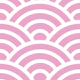 Seigaiha wave motif 3 Pink