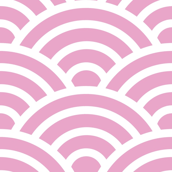 Seigaiha wave motif 3 Pink