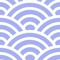 Seigaiha wave motif 4 Blue papiers peint