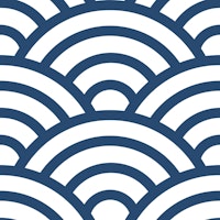 Seigaiha wave motif 5 Indigo tapete