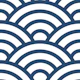 Seigaiha wave motif 5 Indigo
