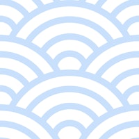 Seigaiha wave motif 6 Light Blue tapete