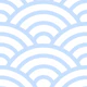Seigaiha wave motif 6 Light Blue