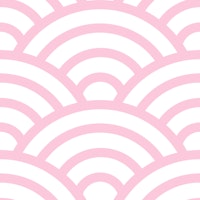 Seigaiha wave motif 7 Pink tapete