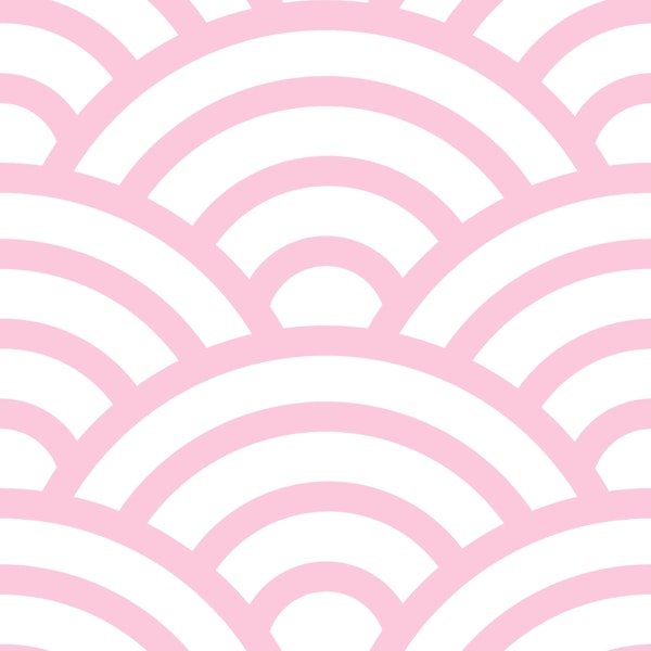Seigaiha wave motif 7 Pink
