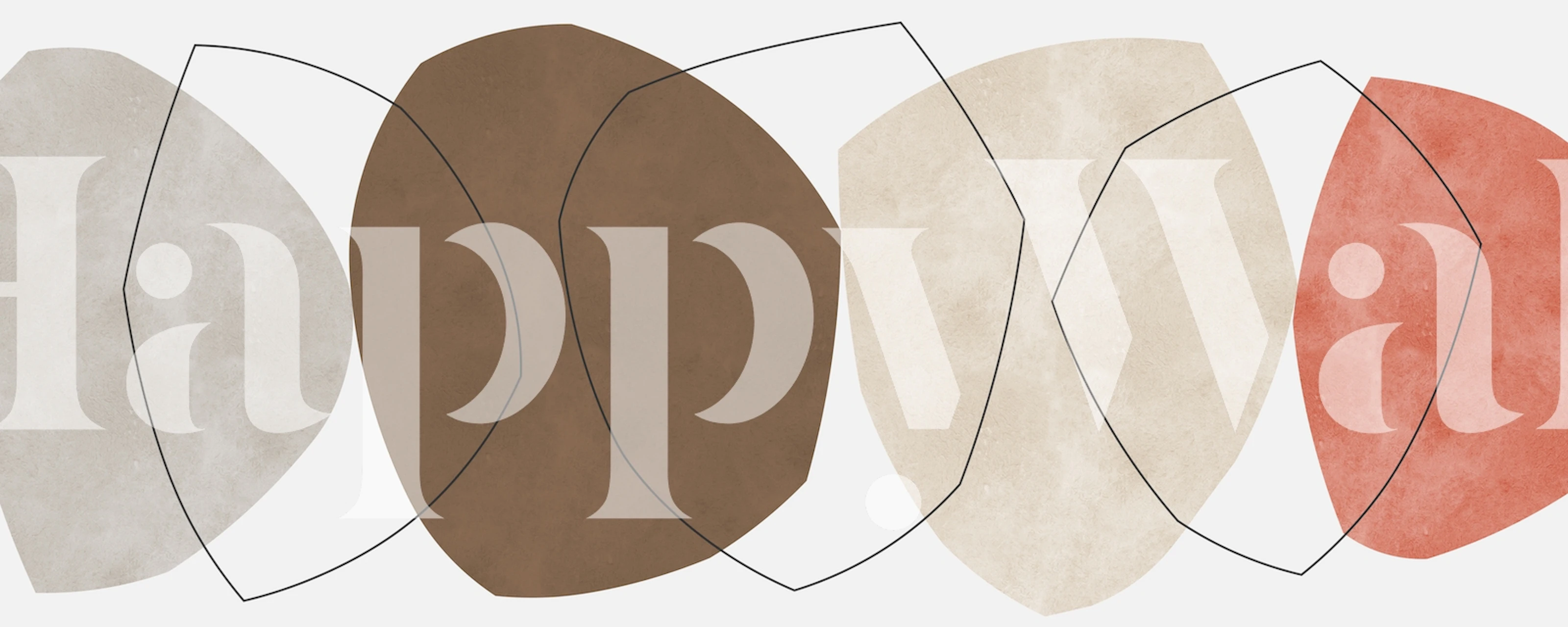 Abstrakcyjna fototapeta z kolorowymi skałami i geometrycznymi kształtami w odcieniach terakoty, beżu i brązu