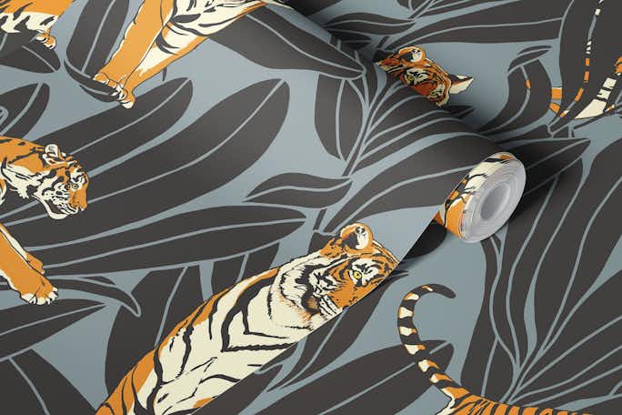 Tiger Jump 1 - Largewallpaper roll