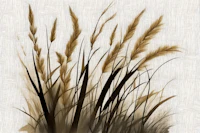 Japan Grass on Brush Paint wallpaper