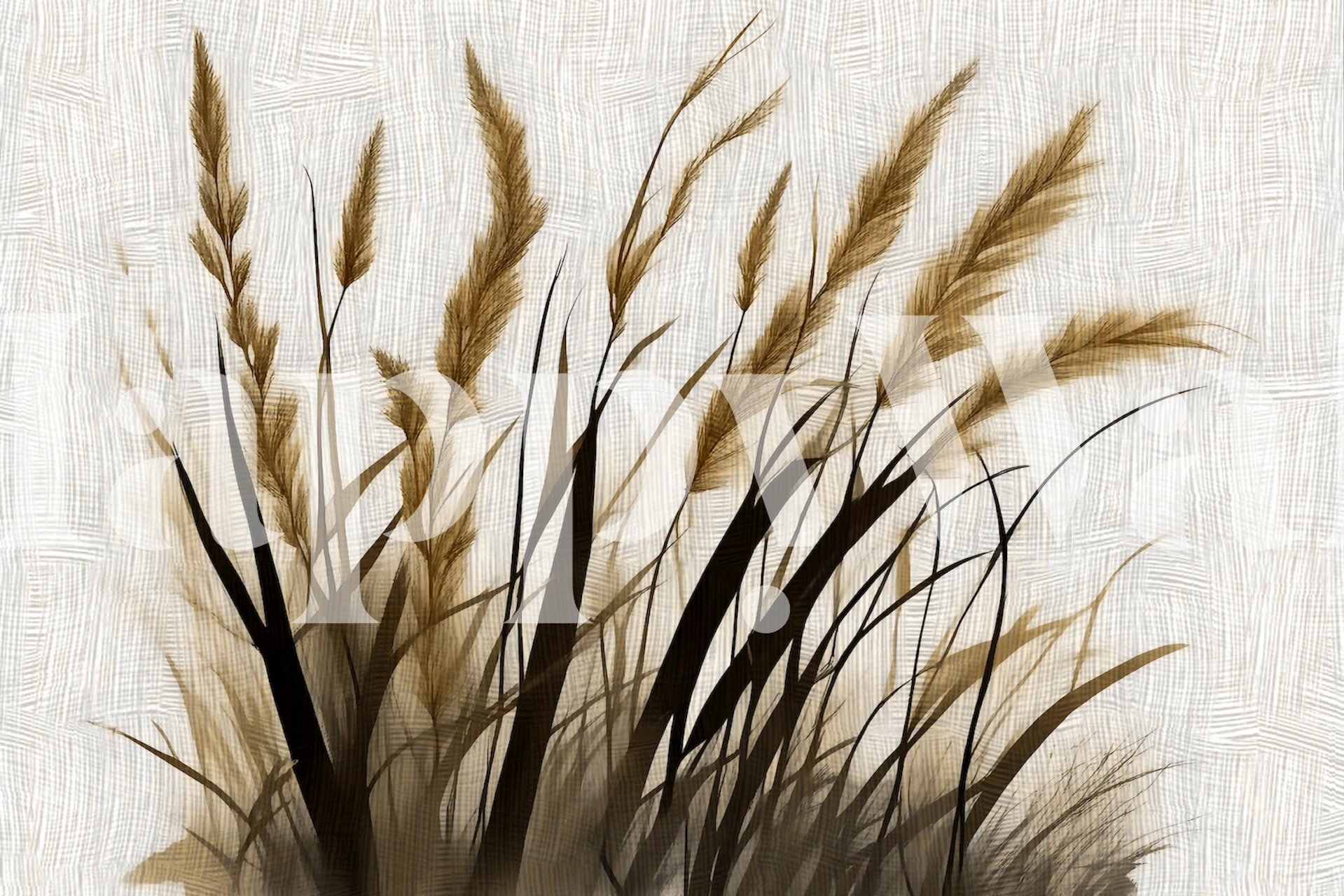 Japan Grass on Brush Paint tapetti huoneessa