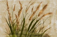 Japan Grass on Neutral Brush Paint wallpaper
