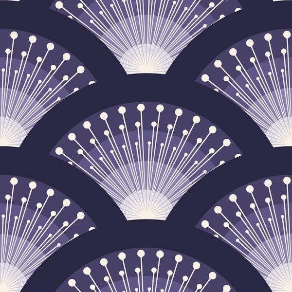 Stelar Indigo Seigaiha wave motif