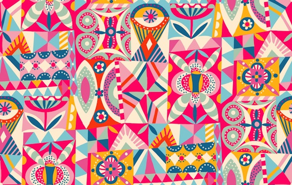 geometric playground pink