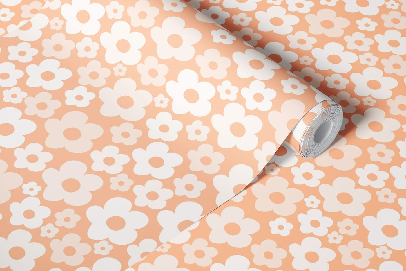 Retro Summer Daisies Pattern 8 wallpaper roll