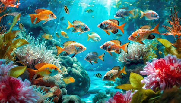 Colorful fish world