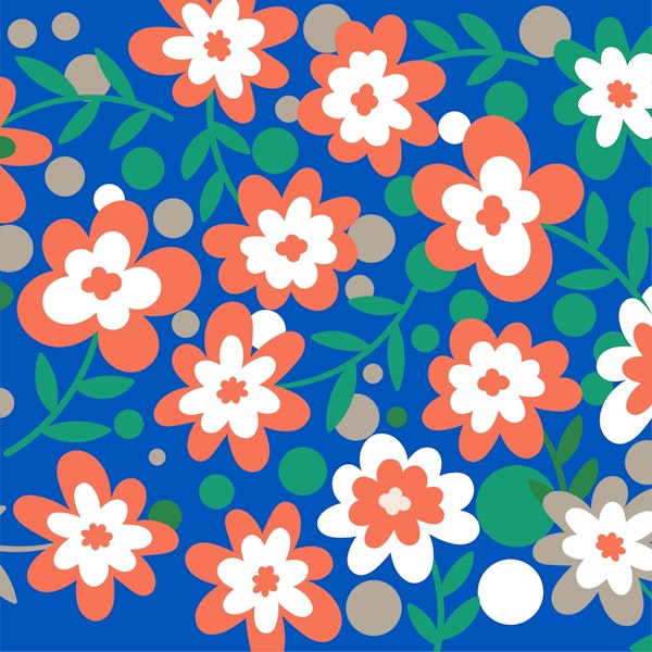 Jumbo orange flower azure moss