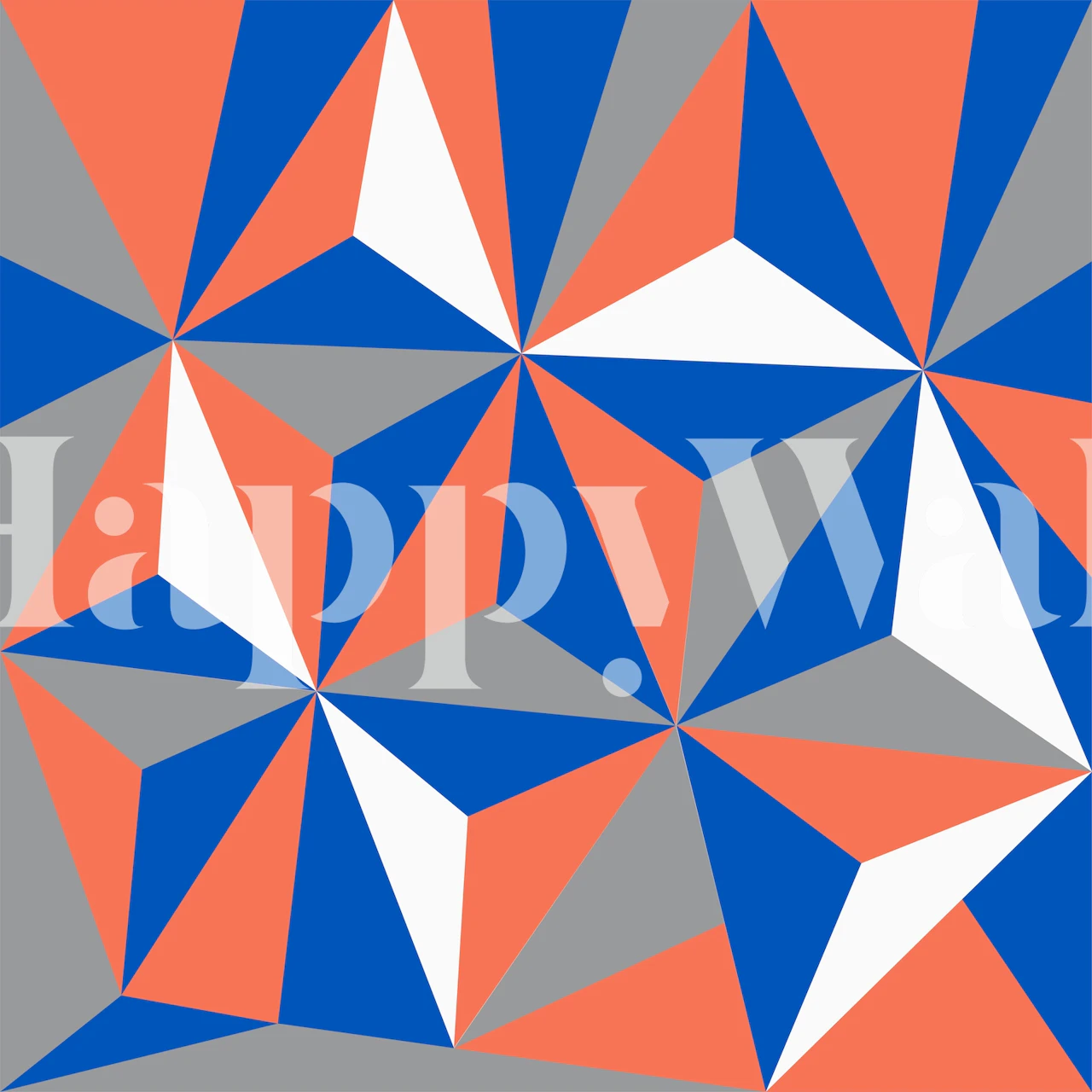 Scandy color blocks wallpaper in a room