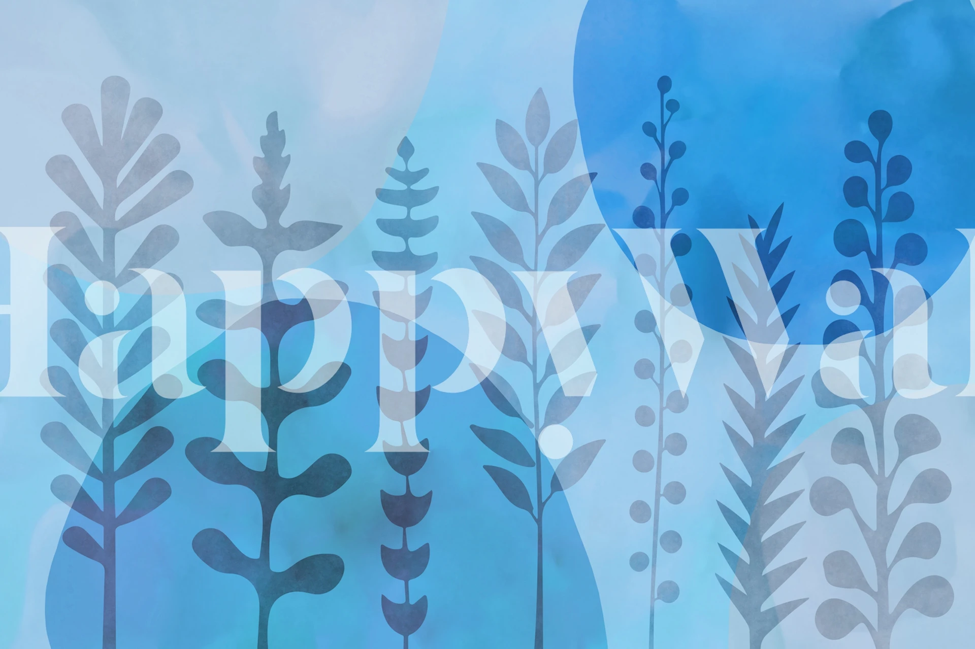 tapeta Whimsical Nature Shapes v místnosti