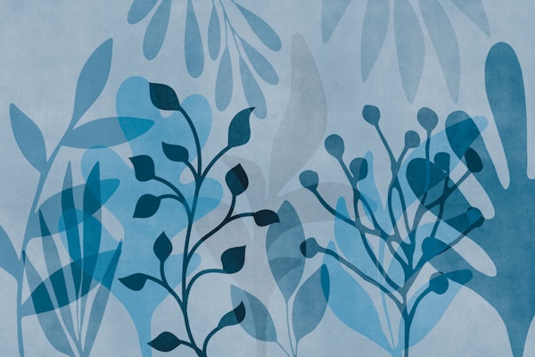 Tropical Leaf Layers Blue