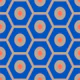 Cobalt blue hexagon graphic pattern