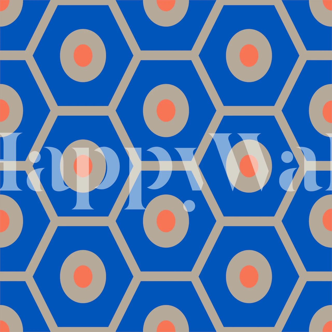 Cobalt blue hexagon graphic pattern pozadina