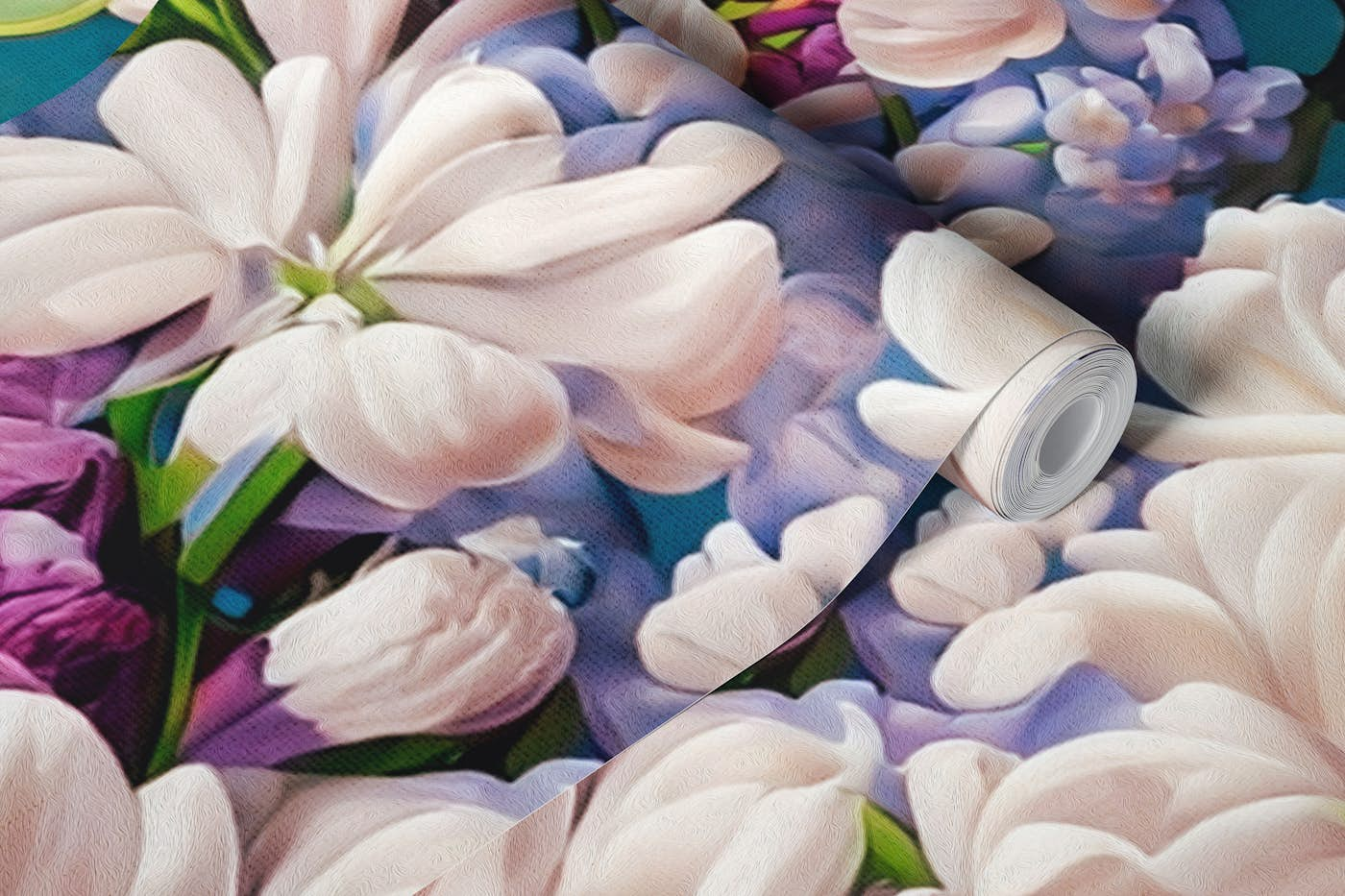 spring floral lilac wallpaper roll