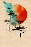 Japan Forest behang