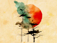 Minimal Japan Forest behang