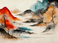 Japanese Autumn Forest tapeet