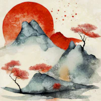Wabi Sabi Forest Surrealism wallpaper