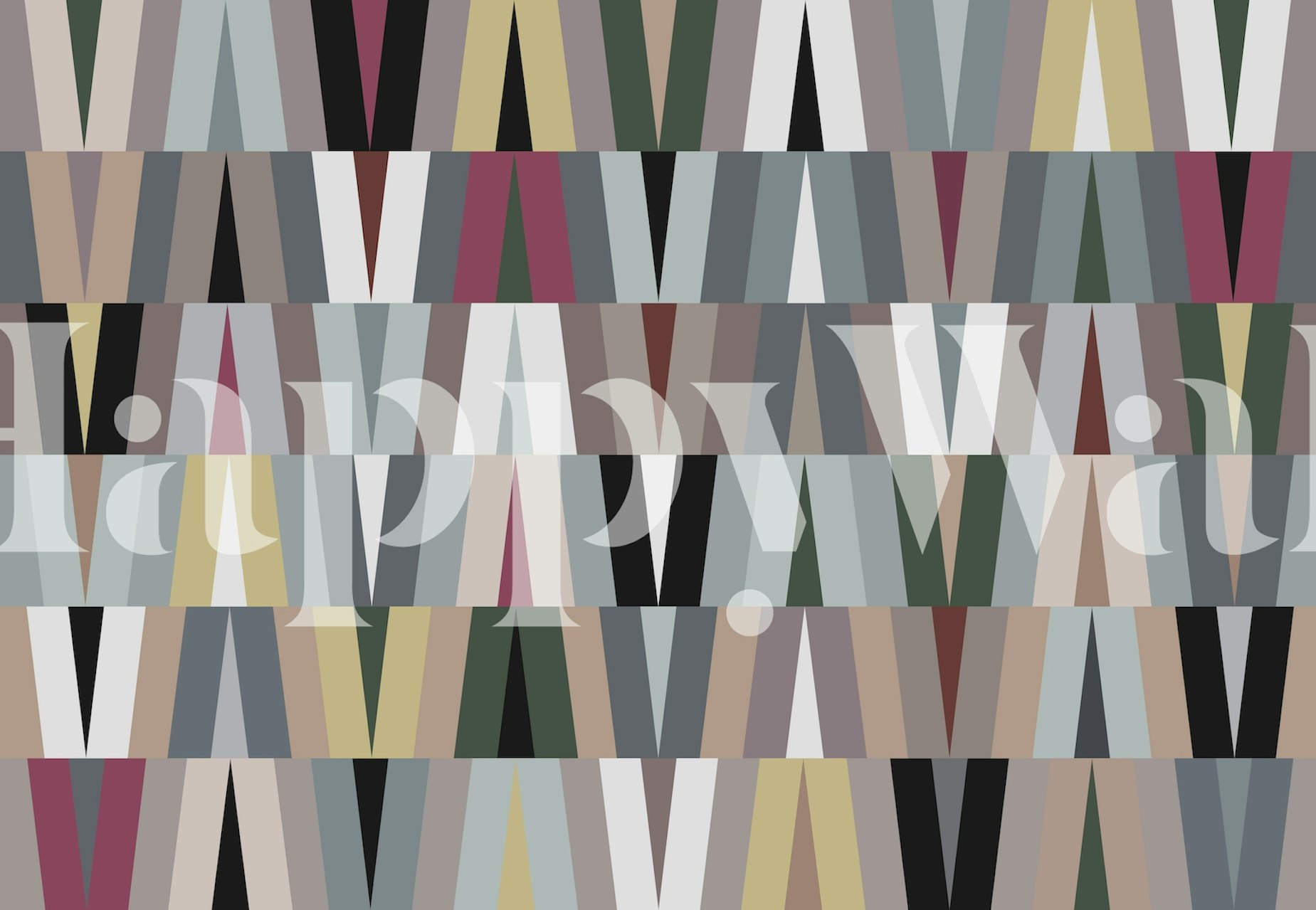 Geometric Pattern tapet vist i et rom