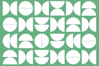 Green White Mid-Century Modern Classic tapete