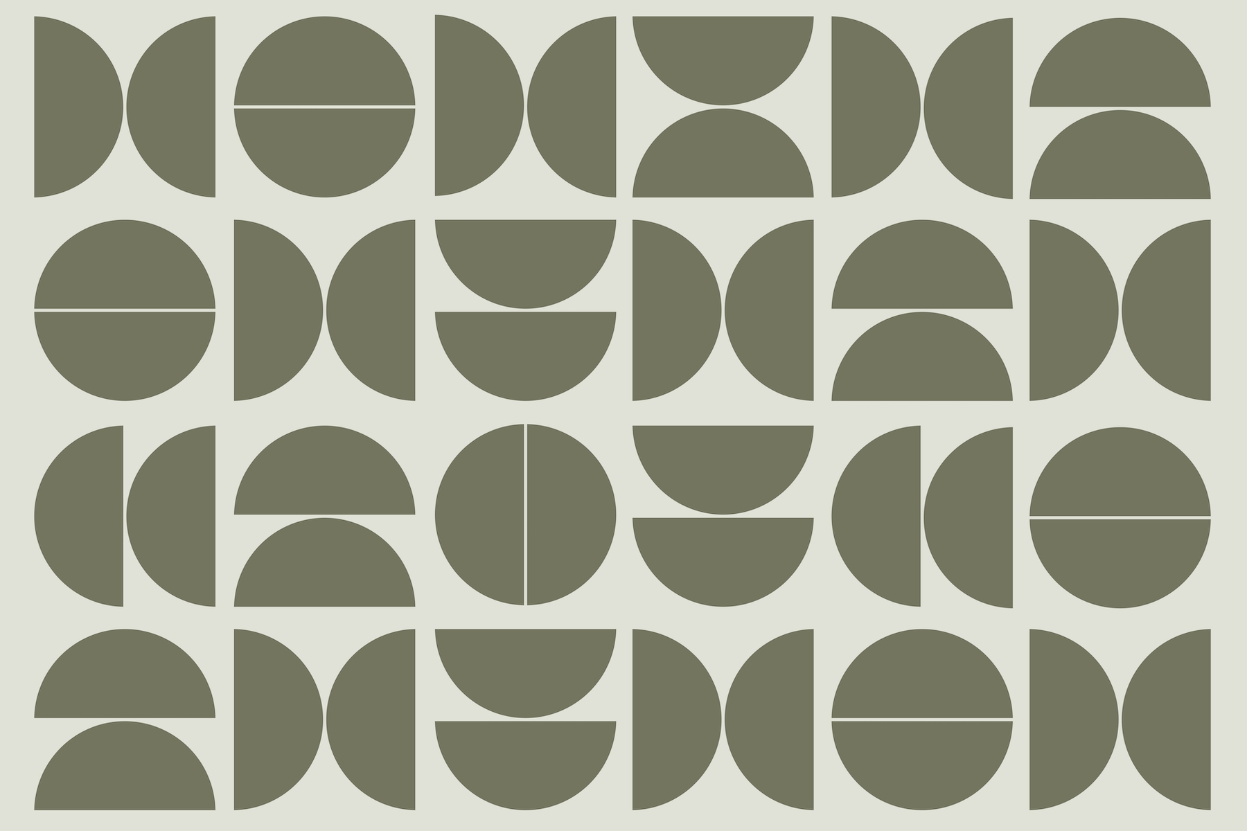 Muted Sage Mid-Century Modern Classic wallpaper | Happywall