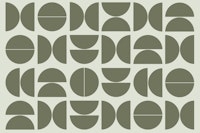 Muted Sage Mid-Century Modern Classic wallpaper