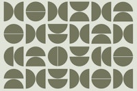 Muted Sage Mid-Century Modern Classic wallpaper
