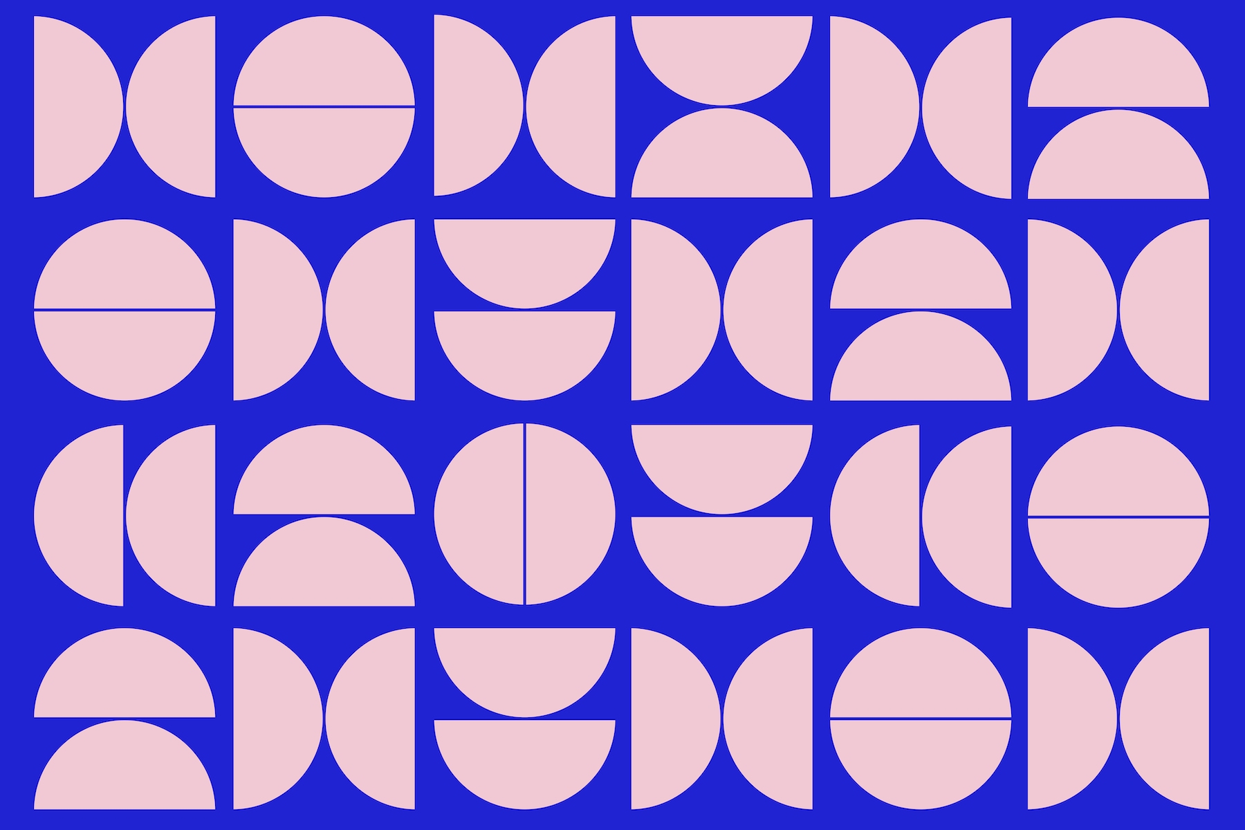 Blue Pink MidCentury Modern Classic wallpaper Happywall