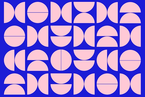 Blue Pink Mid-Century Modern Classic