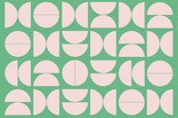 Green Pink Mid-Century Modern Classic tapete