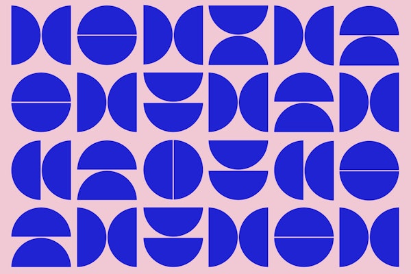 Pink Blue Mid-Century Modern Classic