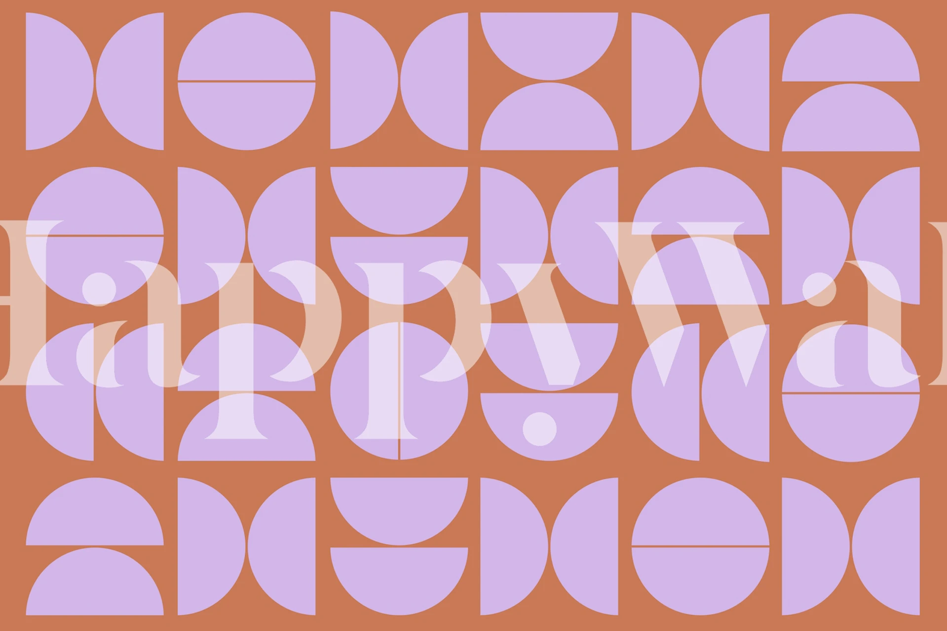 Geometric patterns in lavender and brown colors wallpaper