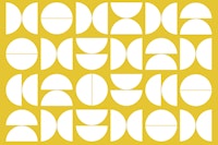 Yellow White Mid-Century Modern Classic tapete