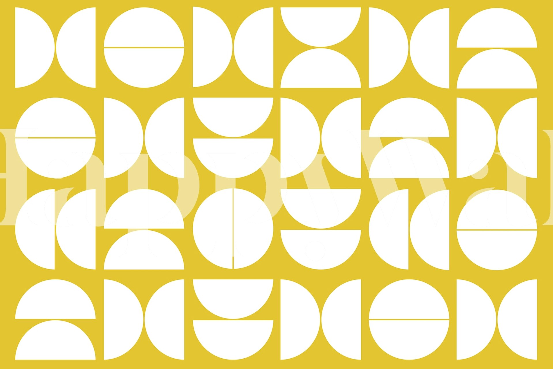 Žlutý a bílý geometrický design