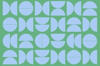 Green Blue Mid-Century Modern Classic tapete