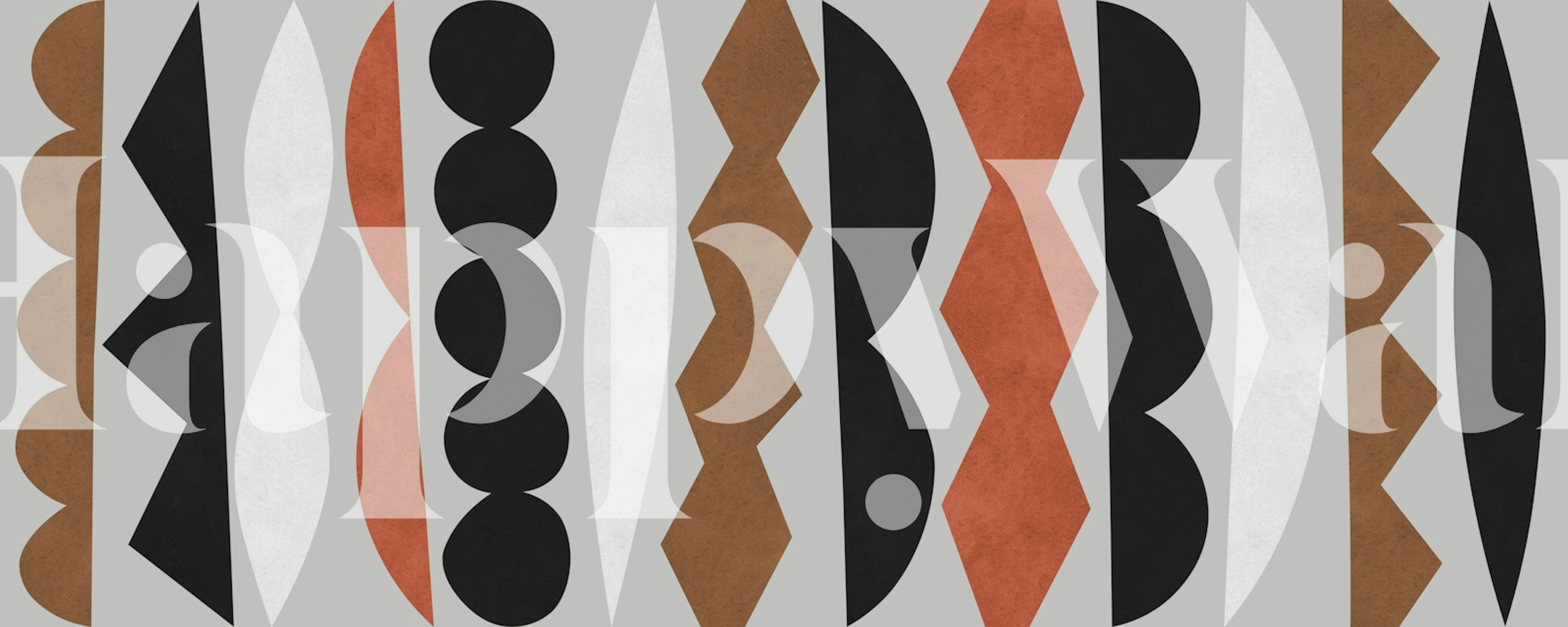 Tribal pattern collage wallpaper design