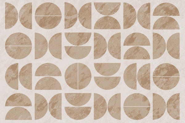 Modern Tan Mid-Century Contemporary Geometry