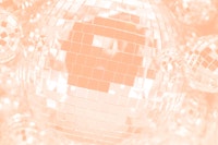 Peachy Retro Disco Ball Glam 1 carta da parati