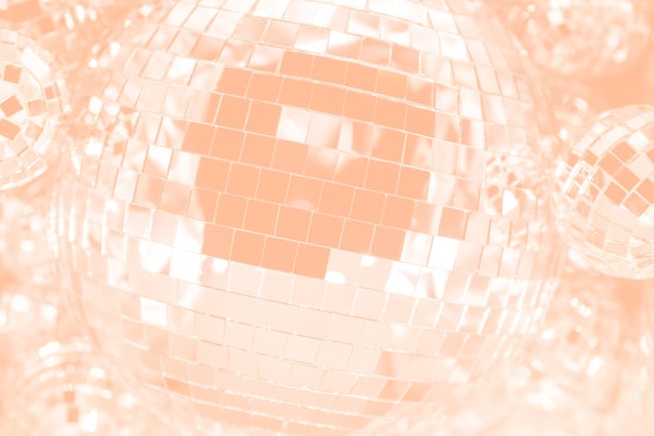 Peachy Retro Disco Ball Glam 1