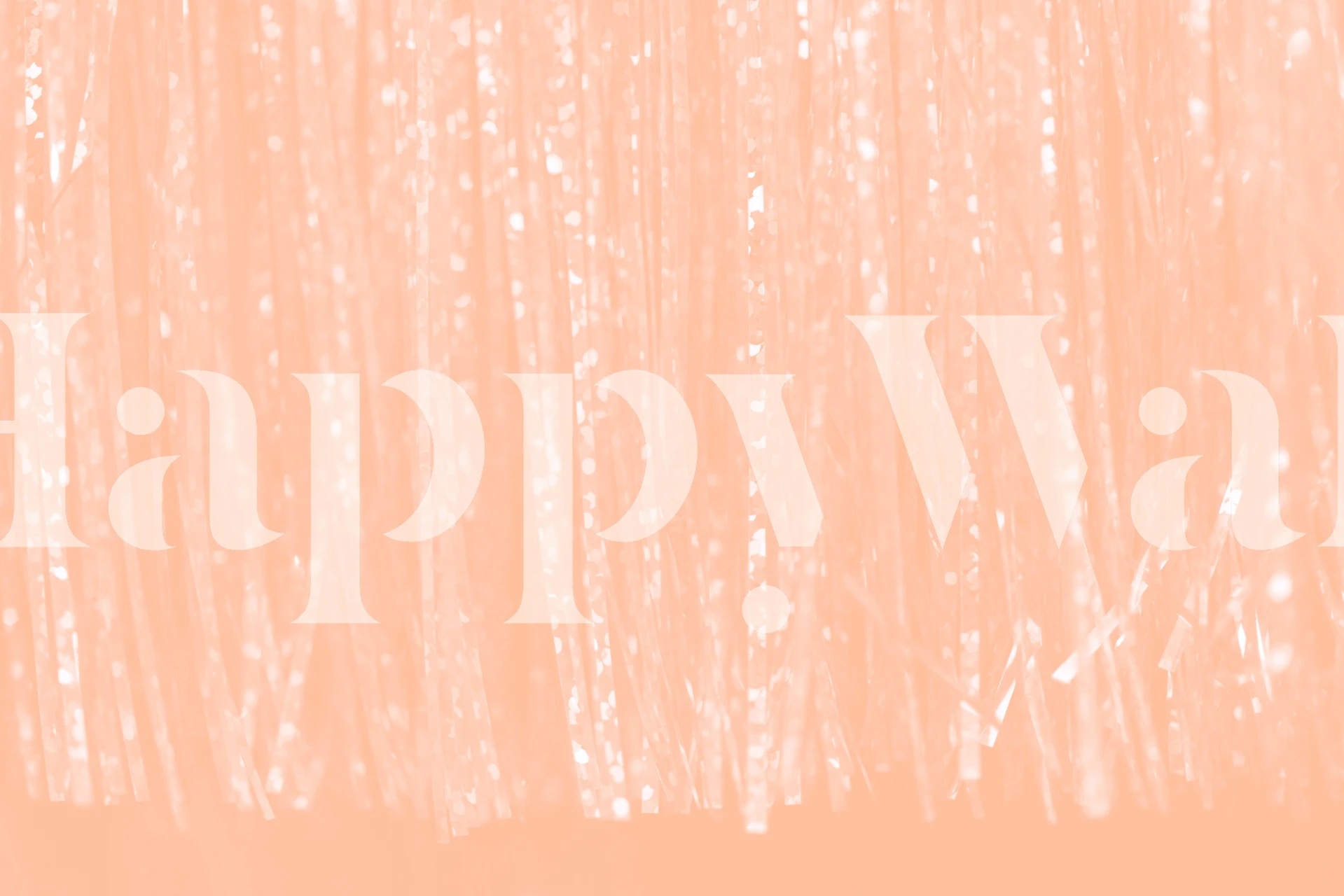 Elegant ferskenagtig vægmaleri med en tinsel-lignende tekstur, der skaber en subtil shimmer-effekt