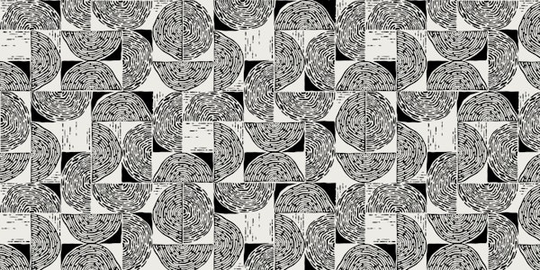 black and white wood block print