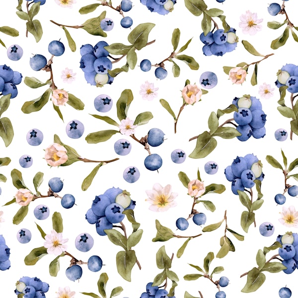 Midsummer Blueberries Pattern 2