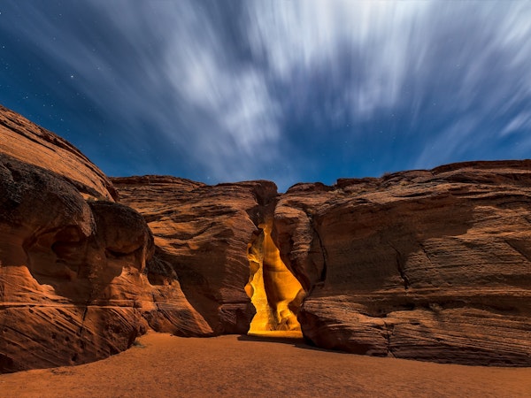 Moonlight over Antelope Canyon